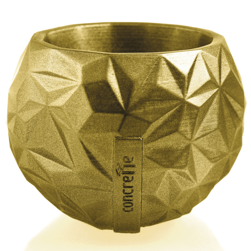 Concrete Flower Pot Bauble Geometric Ø7,6cm Classic Gold