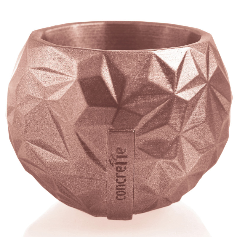Concrete Flower Pot Bauble Geometric Ø7,6cm Rose Gold
