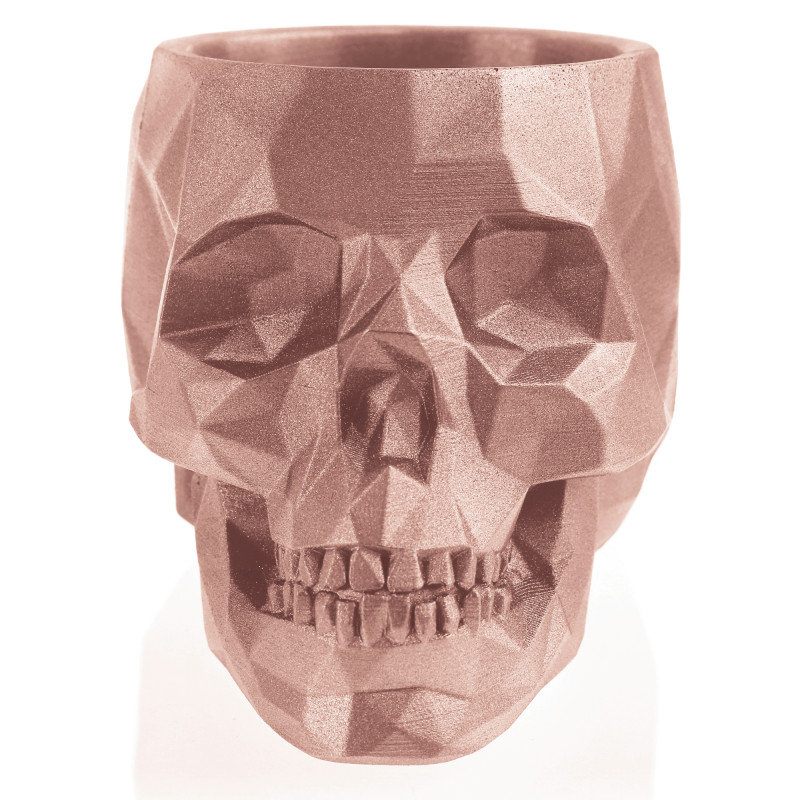 Donica betonowa Skull Low-Poly Ø7,6cm Różowe Złoto