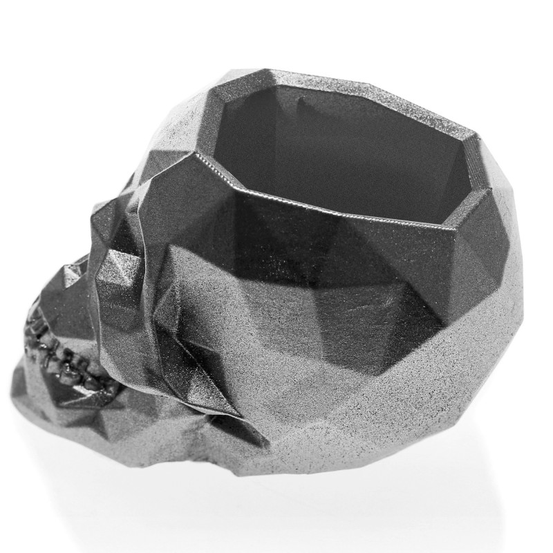 Concrete Flower pot Skull Low-Poly Ø5cm Steel