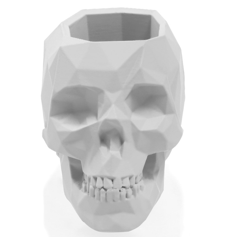 Donica betonowa Skull Low-Poly Ø5cm Biały Mat