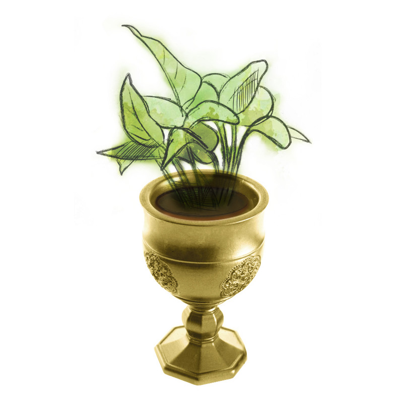 Concrete Flower Pot Graal Ø7cm Classic Gold