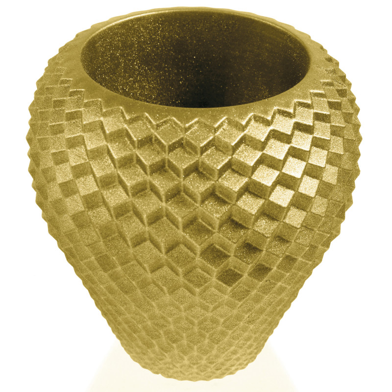 Concrete Flower Pot Cone Ø10cm Classic Gold
